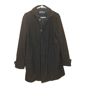 Vintage Polo Ralph‎ Lauren Wool Overcoat Men's Small Black Winter Coat Lined